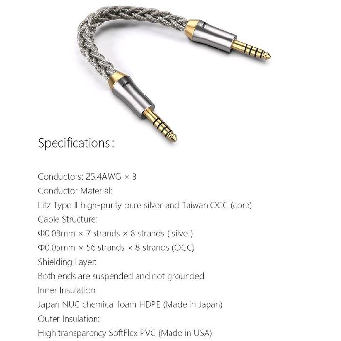 DDHiFi BC44Pro / BC44 Pro / BC 44 Pro 4.4mm Balanced Audio Cable Original