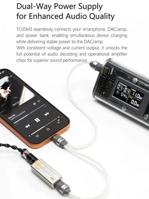 ddHiFi TC05 M3 2-in-1 USB-C Charging & OTG Decoding Cable Original