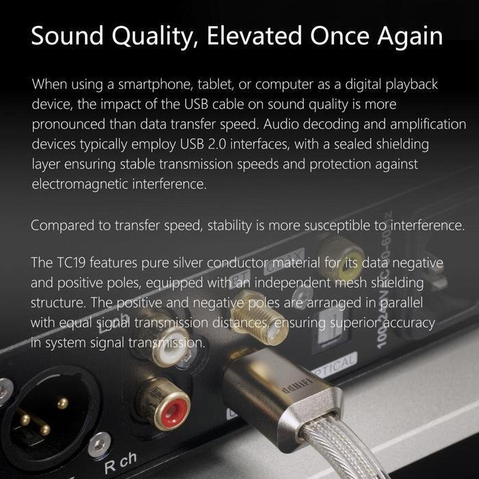 ddHifi COMET TC19BC / TC 19BC Type C to Type B OTG Hifi Cable Original