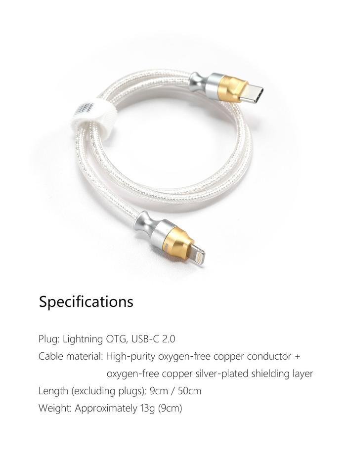 ddHIFI MFi05 M2 Lightning to USB-C USB OTG Decoding Data Cable Original