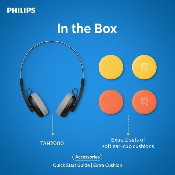 Philips TAH2000 On-ear Wireless Headphone Original