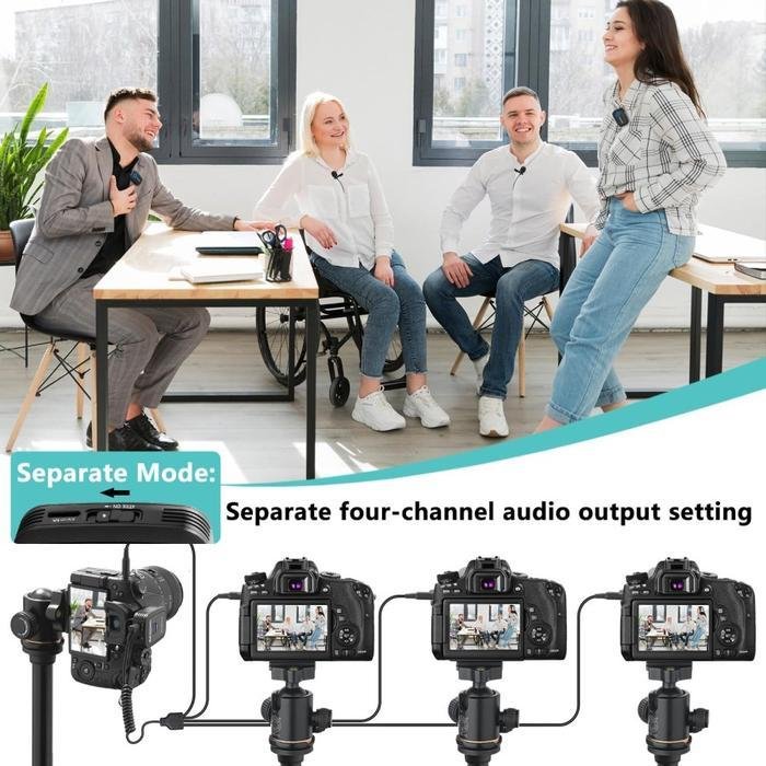 Saramonic Blink 500 T4 Wireless Microphone System with 4 Independent Channels Vlog Livestreaming Original