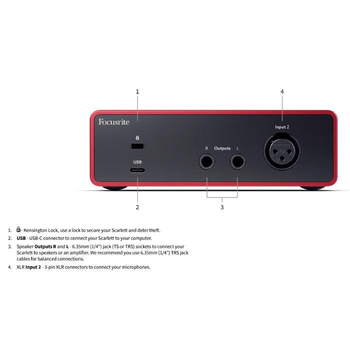 Focusrite Scarlett Solo 4th Gen / Gen 4 USB Audio Interface /Soundcard Original
