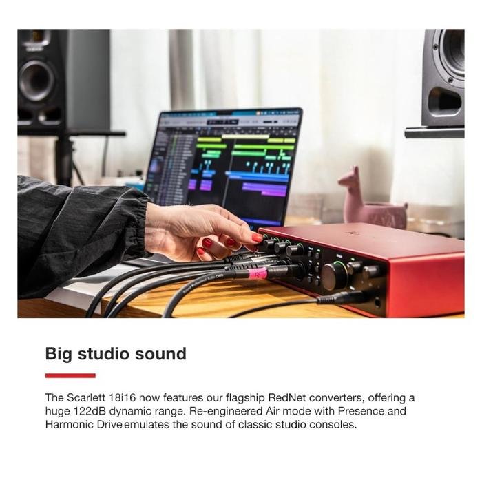 Focusrite Scarlett 18i16 4th Gen / Gen 4 - 18 In / 16 Out Desktop USB Audio Interface / Soundcard Original
