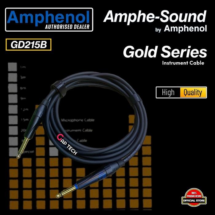 Amphenol Amphe Sound / Amphe-Sound / AmpheSound Instrument Cable with Gold Plated Cable Original