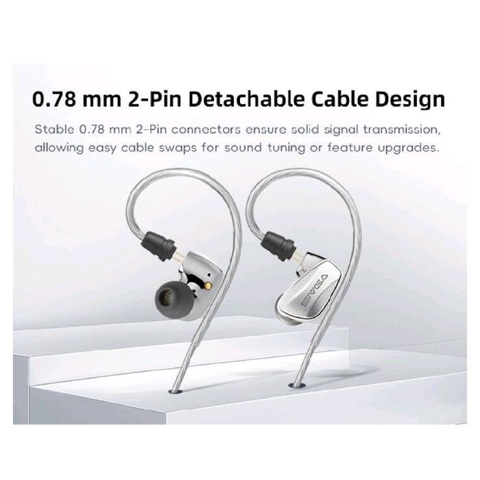 SIVGA SM100 / SM-100 / SM 100 10mm Dual-Chamber Dynamic Driver In-Ear Monitor Earphone with Microphone / IEM Original