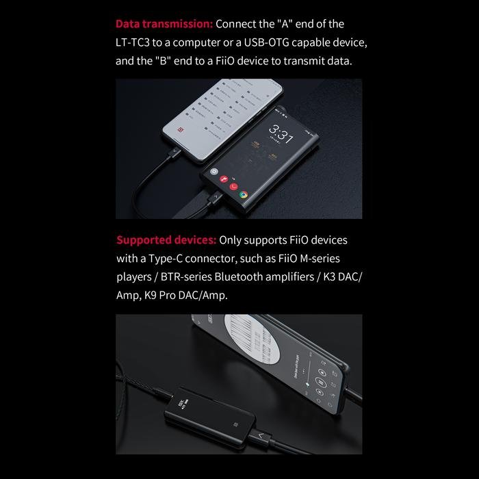 Fiio LT-TC3 / LT TC 3 / LTTC3 Type-C to Type-C Charging / Data Cable Original