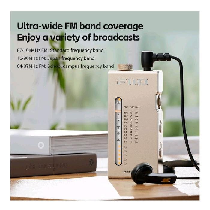 Fiio RR11 / RR-11 / RR 11 Portable Hi-Res Stereo FM Radio with Analog PVR Tuning Bass Radio Player Original