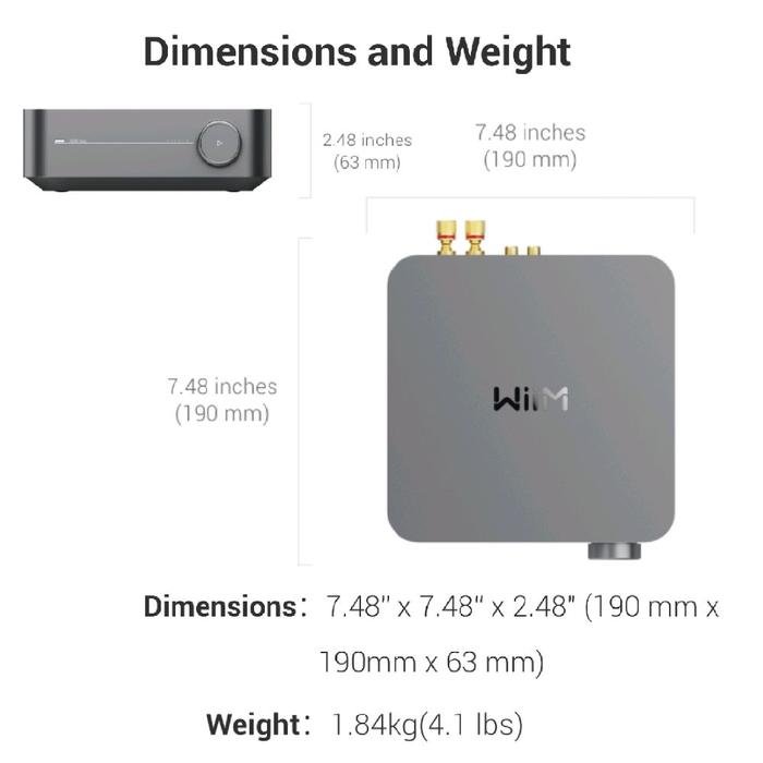 Wiim Amp Hi-Res Multiroom Streaming Amplifier with AirPlay 2 Original
