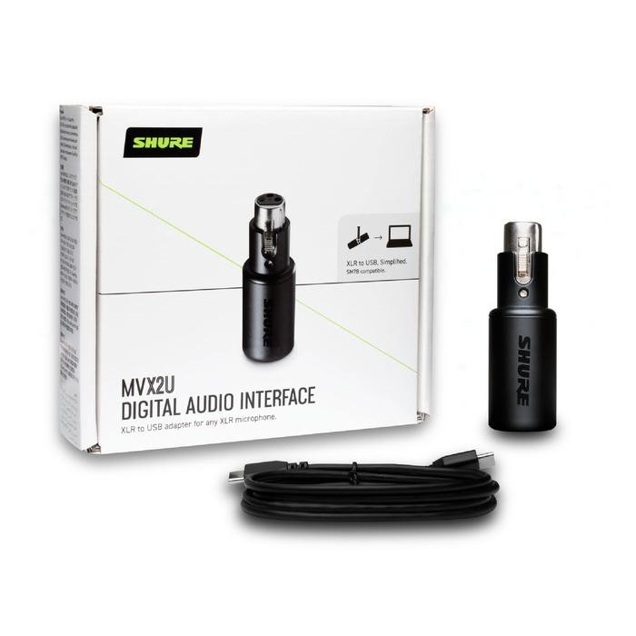 Shure MVX2U / MVX 2U XLR to USB Digital Audio Interface / Soundcard Original