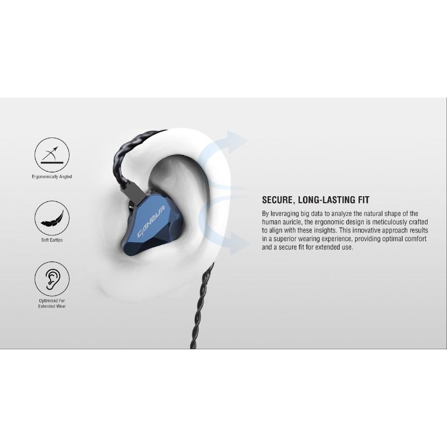 Canpur Deep Blue High Fidelity 10mm Dynamic Driver In Ear Monitor Earphone / IEM Original
