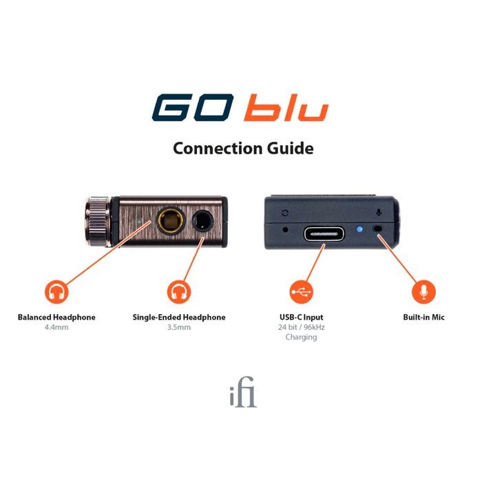 iFi Go Blu Portable HD Bluetooth DAC Amplifier with 4.4mm & 3.5mm Original