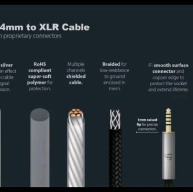 iFi 4.4mm to XLR cable High Quality Cable Original