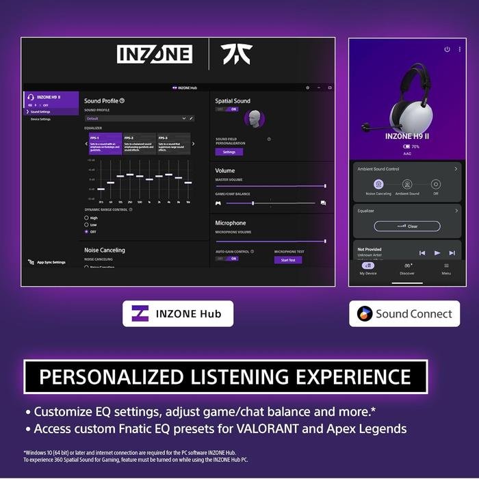 SONY INZONE H9 II Wireless Noise Cancelling Gaming Headset Original