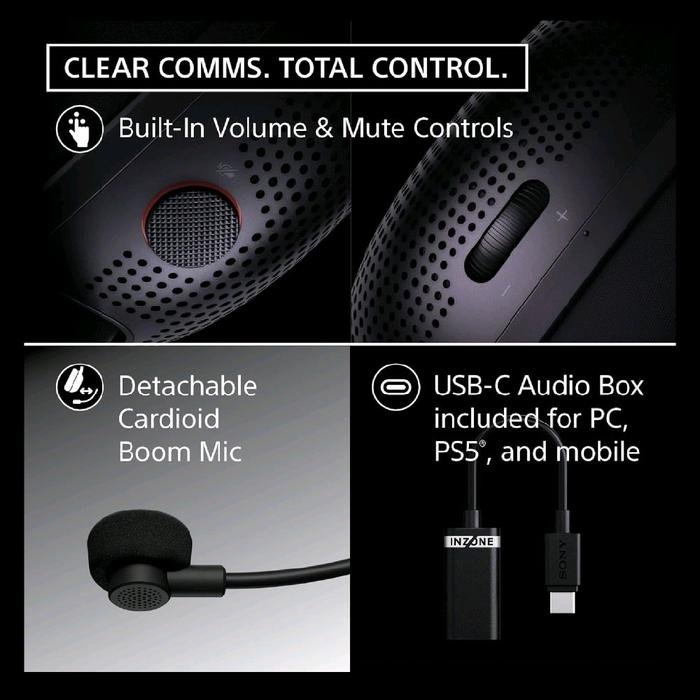 Sony INZONE H6 / H 6 Air Open-Back Wired Gaming Headset with 360 Spatial Sound Original