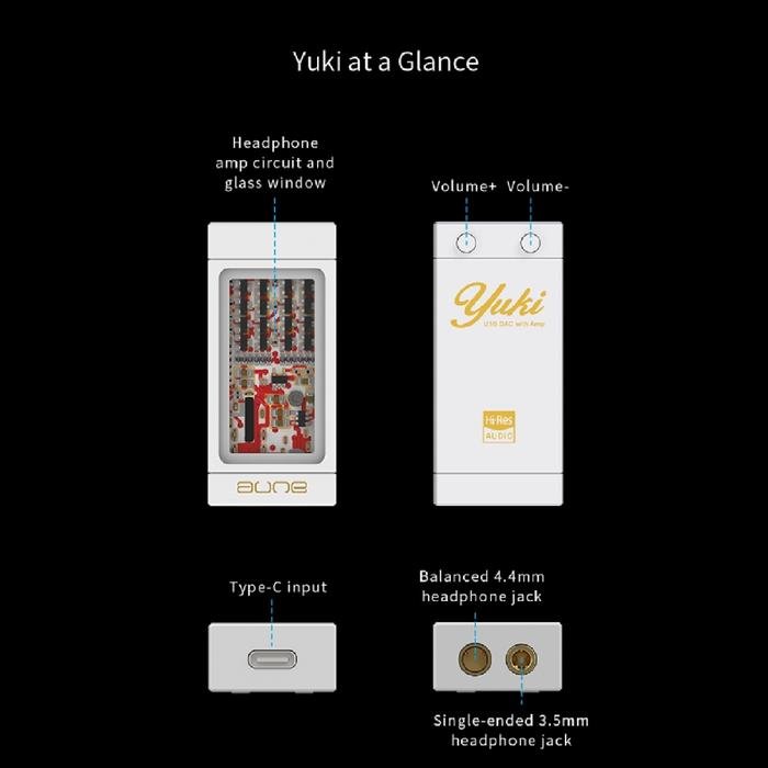Aune Yuki High End Dongle USB DAC Amp Wih DAC Amplifier Original