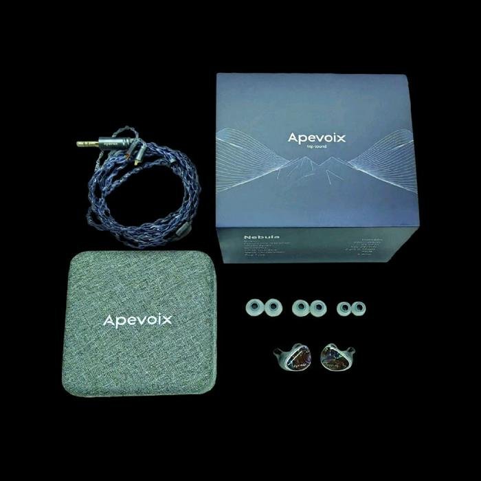 Apevoix Nebula 1DD+8BA Hybrid Driver In-ear Monitor HiFi In Ear Monitor Earphone with Detachable OCC Silver-Plated Cable For Musician / IEM Original