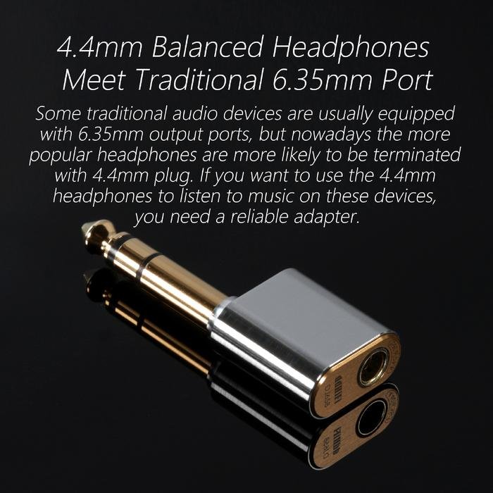 DD DDHIFI DJ65A / DJ65B / DJ65B (AL) 6.35mm to 3.5mm / 4.4mm Adapter Original