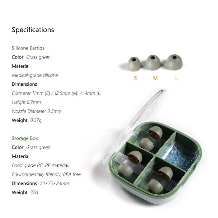 dd DDHIFI ST35 / ST 35 Comfortable Medical-Grade Silicone Eartips Original