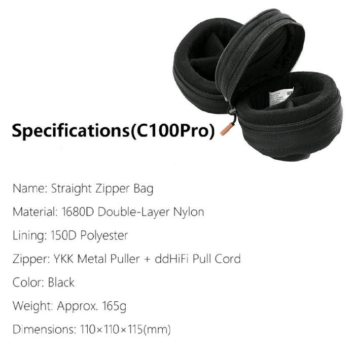 DD DDHIFI C100 Pro / C 100 Pro / C100Pro Accessory Storage Case / Carrying Case for Audiophile Enthusiasts Original