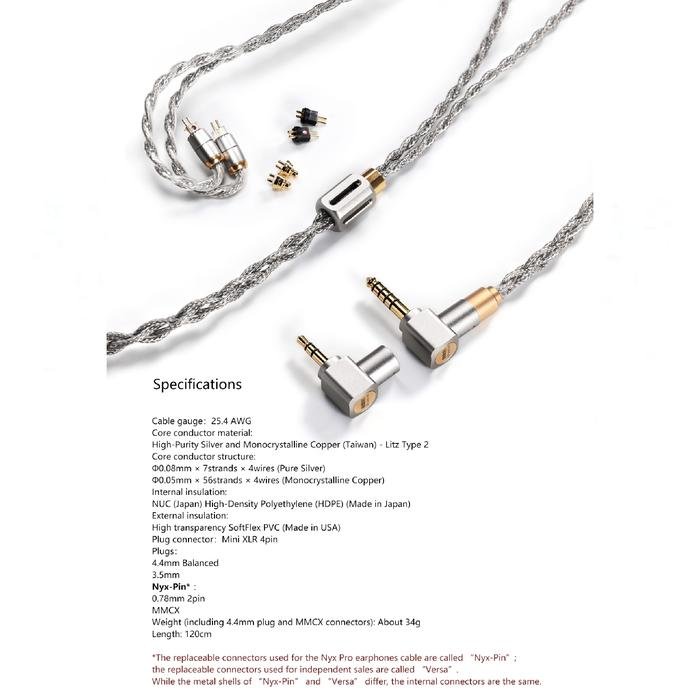 DD DDHIFI BC130 / BC 130 PRO (NYX PRO) Shielded Earphone Upgrade Cable Original