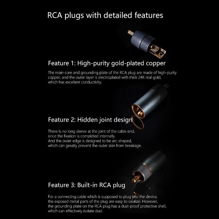 DD DDHIFI RC30A / RC40A / RC30B Shilded Silver RCA Analog Cables Original
