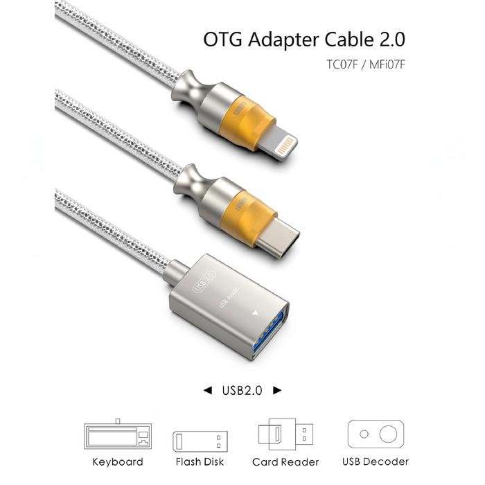 DD DDHIFI MFI07F Lightning to USB A Female OTG Adapter Cable 2.0 Original