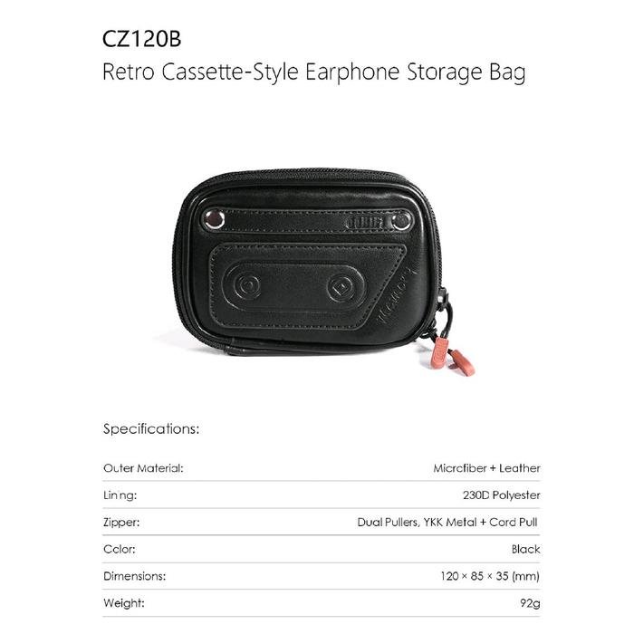 DDHIFI CZ120B / CZ120 B / CZ 120B / CZ 120 B Retro Cassette-Style Earphones Storage Case Original