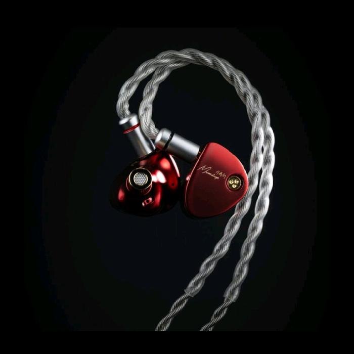 Moondrop Aria 2 / Aria2 / Aria II Ceramic Dome Composite Diaphragm In Ear Monitor Earphones Vibrant Red Edition / IEM Original