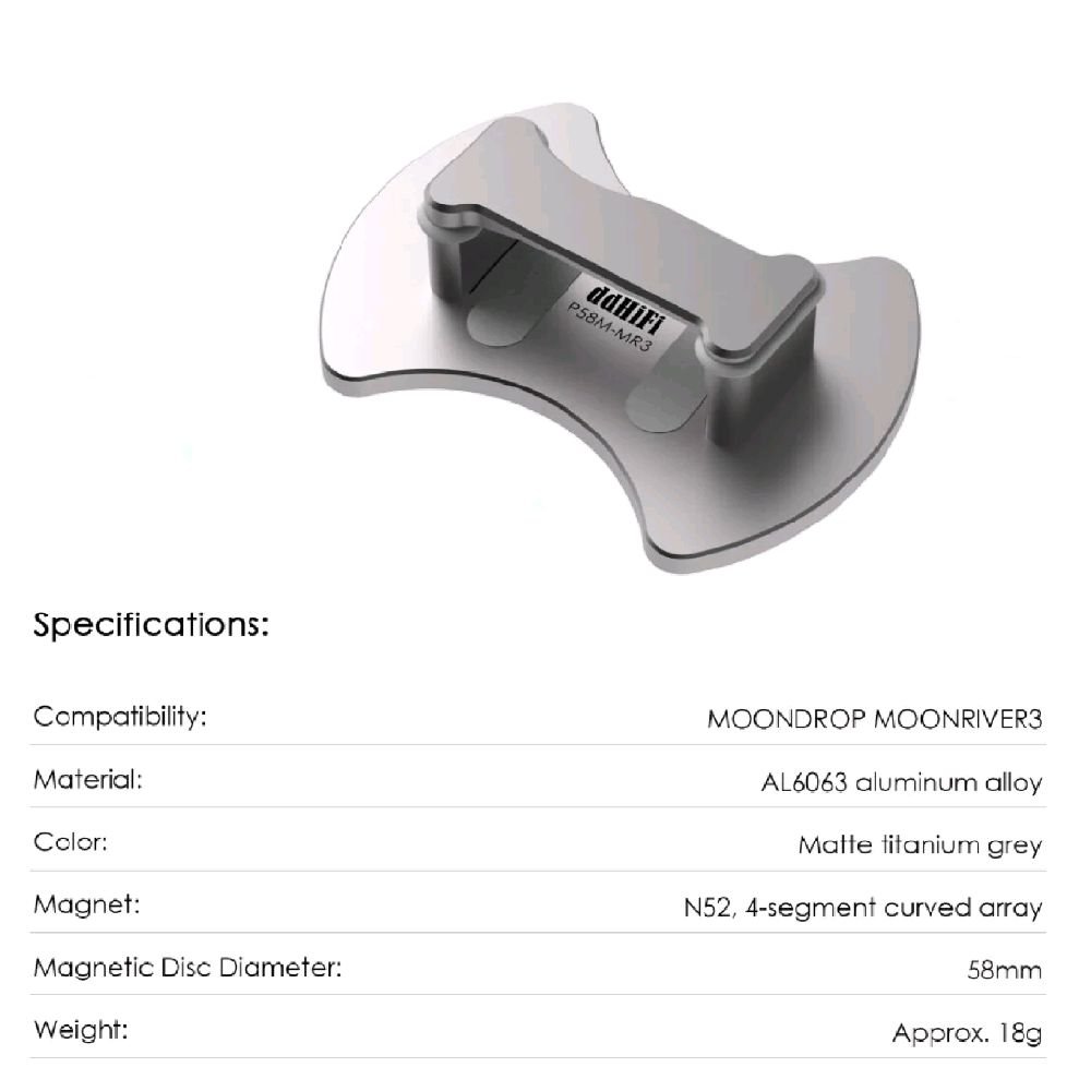 DDHIFI P58M MR3 / P58M-MR3 Attraction Pad for MOONRIVER3 - Compatible with MagSafe / Attraction Pad Original