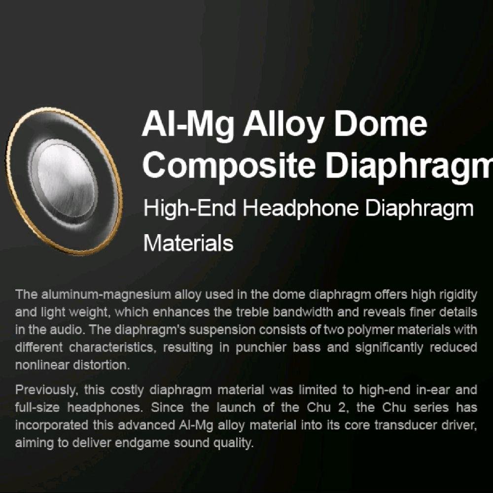 Moondrop Chu III / Chu 3 / Chu3  Aluminum-magnesium Alloy Dome Composite Diaphragm Dynamic Driver In Ear Monitor Earphone / IEM Original