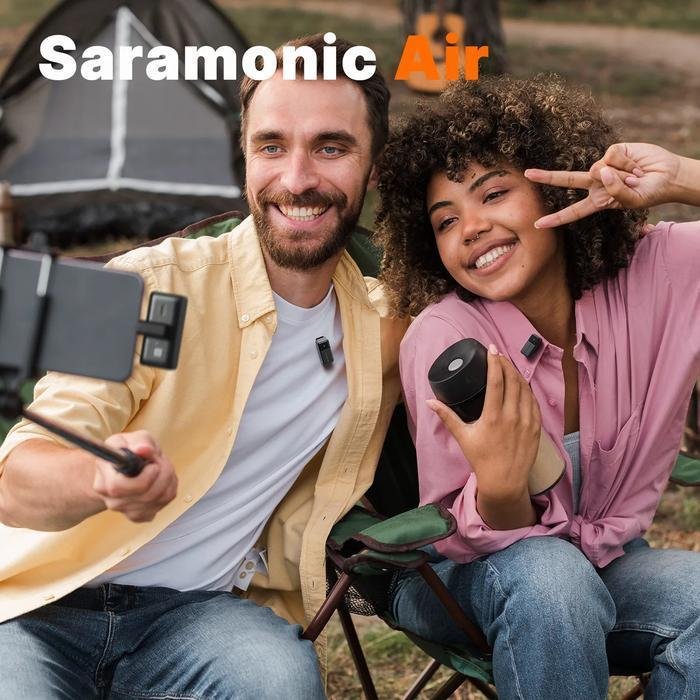 Saramonic Air Wireless Microphone Clip On Lavalier HP Camera Recording Vlog Live Mikrofon Nirkabel Original