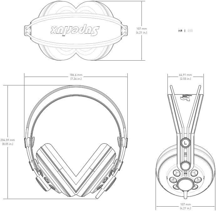 Superlux HD681 Semi-Open Profesional Monitor Headphones Original