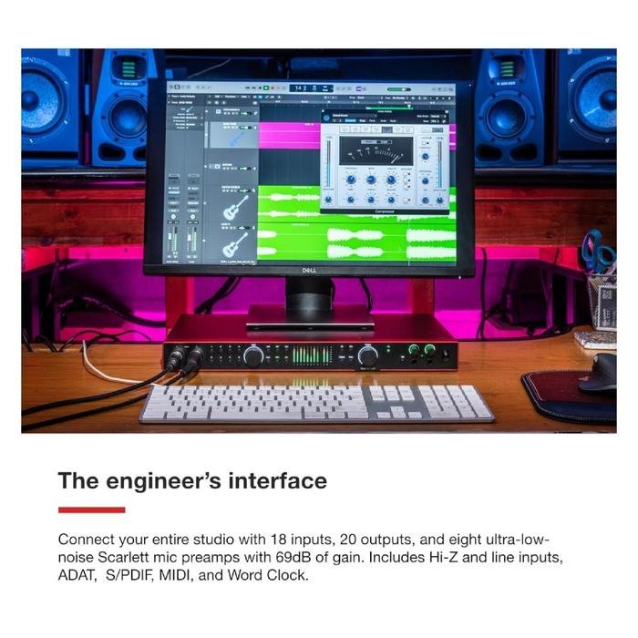 Focusrite Scarlett 18i20 4th Gen / Gen 4 The engineer's 18-in, 20-out Audio Interface / Soundcard Original