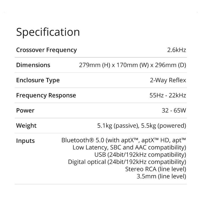Q Acoustics M20 / M 20 Bluetooth Speakers HD Wireless Speakers Music System for Music, Movies and Gaming Speaker Original
