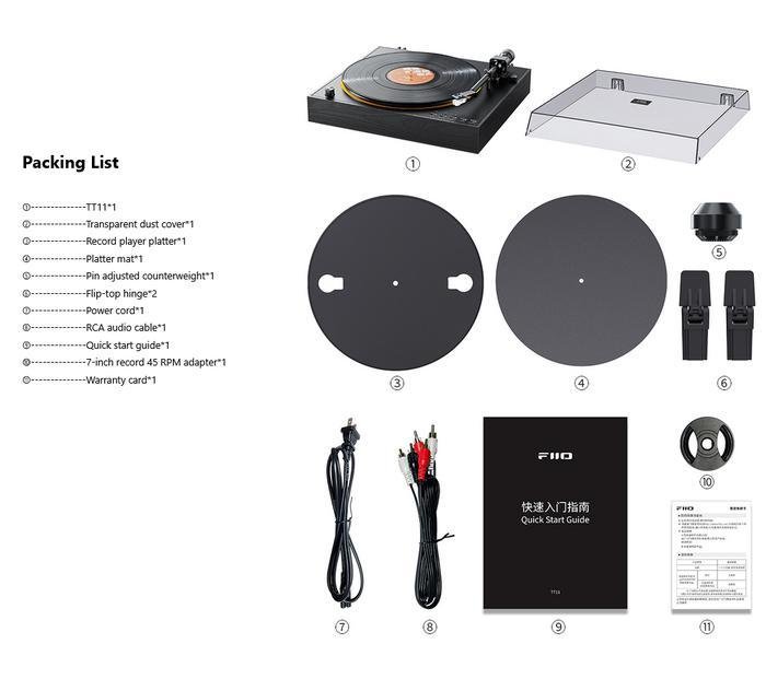 Fiio TT11 / TT 11 Fully Automatic Turntable Original