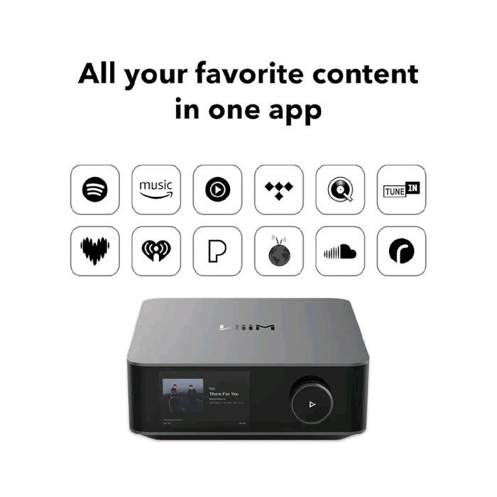 WiiM Amp Ultra Streaming Amplifier with Premium ESS ES9039Q2M DAC and Dual TI TPA3255 Amps / Streaming Amplifier Original