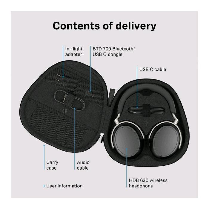Sennheiser HDB 630 / HDB630 / HDB-630 Hi-Res Audiophile Wireless Over Ear Headphones Original