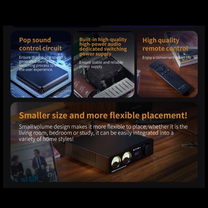 SMSL A200 / A-200 / A 200 2-Channel Amplifier with Level Display Original