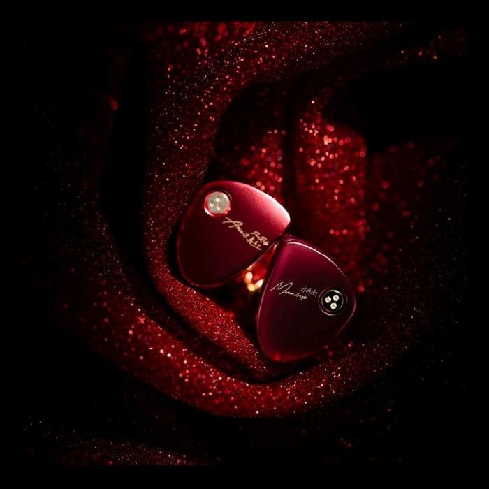 Moondrop Aria 2 / Aria2 / Aria II Ceramic Dome Composite Diaphragm In Ear Monitor Earphones Vibrant Red Edition / IEM Original