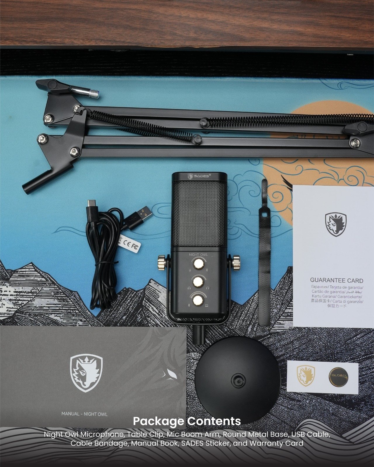 Sades Night Owl USB Condenser Microphone – Gaming & Streaming Original