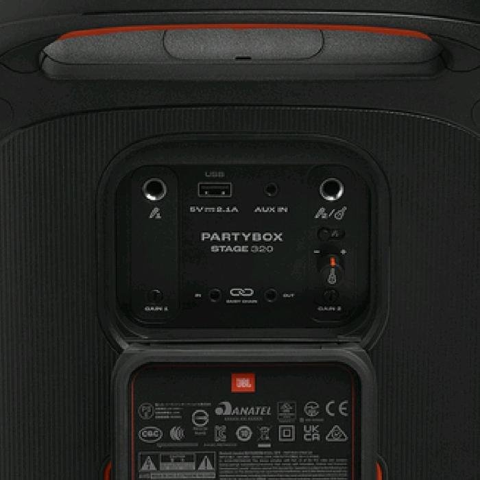 JBL Partybox Stage 320 / Partybox 320 / Partybox320 Successor Partybox 310 - Powerful Bass Portable Party Speaker with Telescopic Handle and Wheels Speaker Original