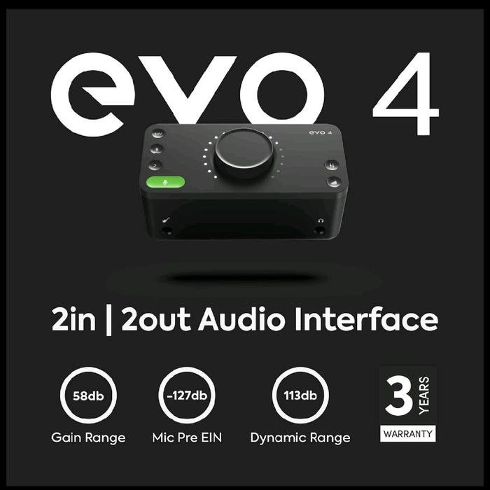 Audient Evo 4 / Evo4 - 2in | 2out Audio Interface / Soundcard Original