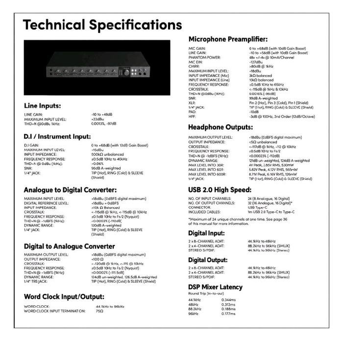 Audient iD48 / iD 48 24in / 32out USB-C Audio Interface / Soundcard Original