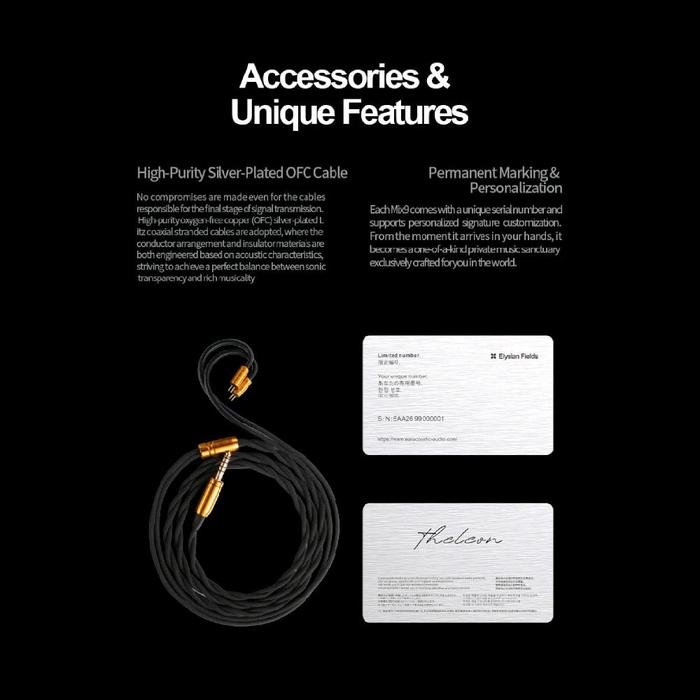 EarAcoustic Genesis MiX9 / MiX-9 / MiX 9 Ultimate Fusion of 9 Driver Hybrid Architecture In Ear Monitor Earphone / IEM Original