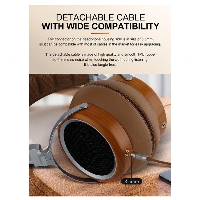 SIVGA Luan Hi-Fi Dynamic Driver Open-back Over-ear Wood Headphone Original