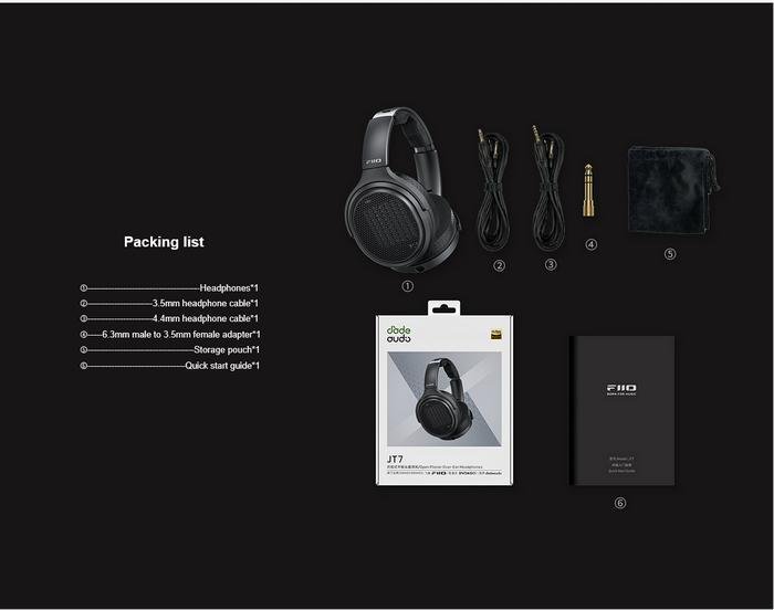 FiiO JT7 / JT 7 Planar Magnetic Driver Open Back Headphone Original
