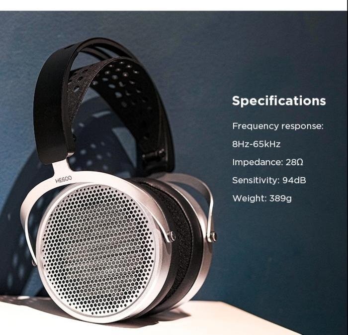 Hifiman HE-600 / HE600 / HE 600 Hifi Planar Magnetic Openback Headphone Original