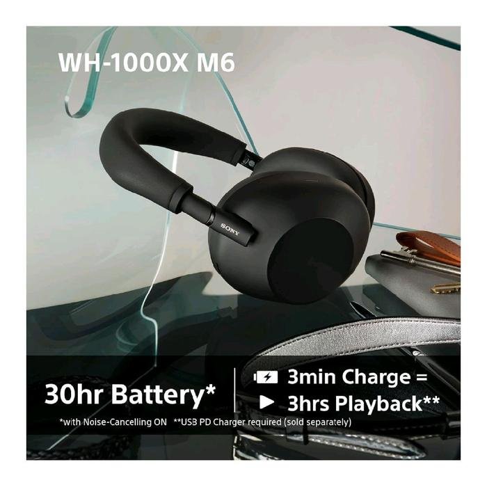 Sony WH 1000XM6 / WH-1000XM6 / WH1000XM6 / WH 1000X M6 Premium Wireless Adaptive Noise Canceling Headphone Original