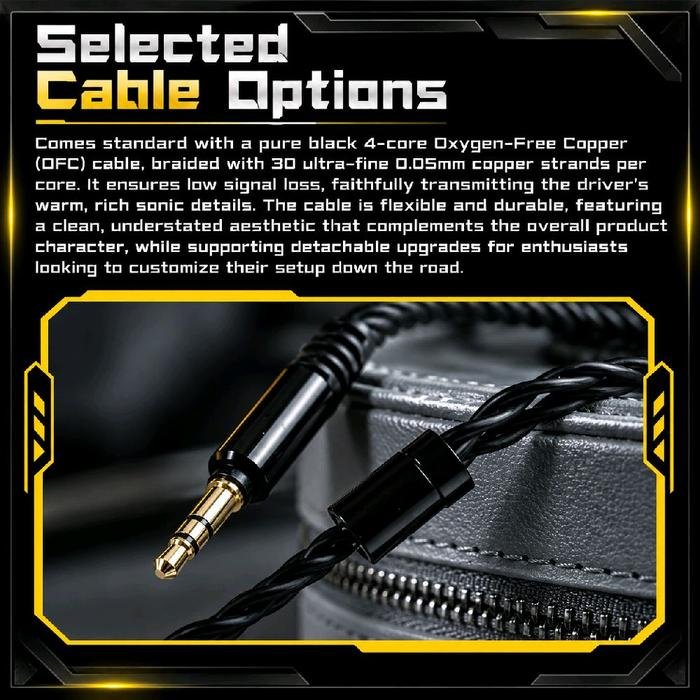 Tangzu Harmonic Empire HE GuoJia / Guo Jia 10mm Dual Dynamic Driver In-Ear Monitor Earphones / IEM Original